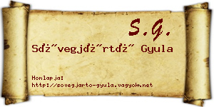 Sövegjártó Gyula névjegykártya